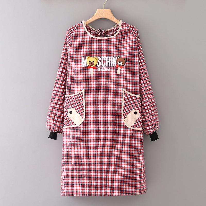 2023 Women's Cute Long Sleeve Kitchen Apron – Breathable, Stain & Wear Resistant Cooking Smock