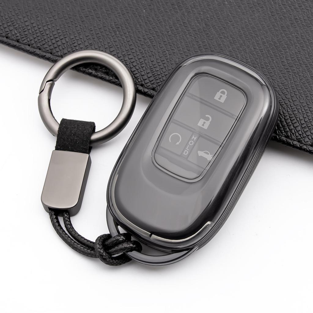 Transparent Black Tpu Car Smart Key Cover Case For Honda Civic 11Th Accord Cr-V Hr-V Pilot Vezel Zr-V -