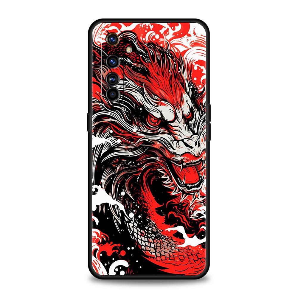 Illusory Color Chinese Dragon Soft TPU For Realme 12 11 10 9 Pro Plus GT2 GT3 GT5 7 8 Pro C21 C25 C35 Pro Shockproof Phone Case
