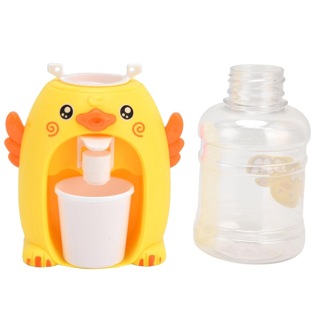 Mini Cartoon Drink Water Dispenser Toy Simulation Water Dispenser Kitchen Toy for ChildrenYellow