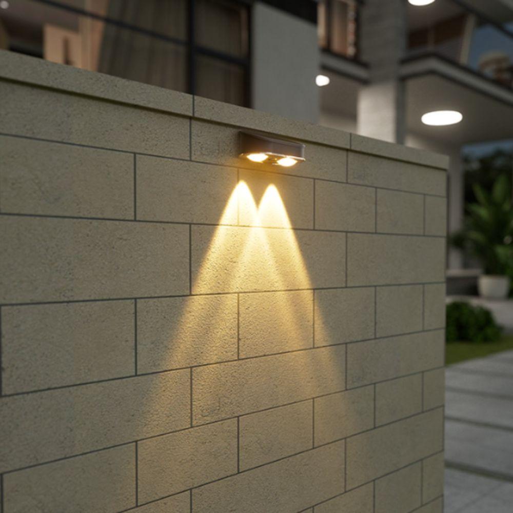 Waterproof RGB Wall Light Wall-Mounted Solar Ambient Lighting Wall Lamp Exterior House Decor