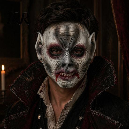 Realistic Vampire Zombie Masque Halloween for Adults, Creepy Blood Scary Professional Face Full Costume, Cosplay Party Soft Foam