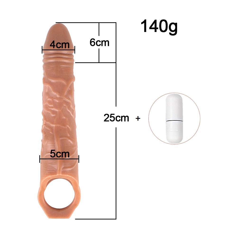 MoDi Penis Extender Sleeve Reusable Dildo Cover Delay Ejaculation Penis Massage Erotic Toys