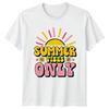 Summer Vibes Only TShirt Retro Groovy Summer Holiday Gift For Him And Her
