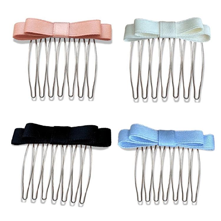 Elegant Sweet Girly Comb Bow Hair Clip Bow Bowknot 2000s-style Ribbon Bunches