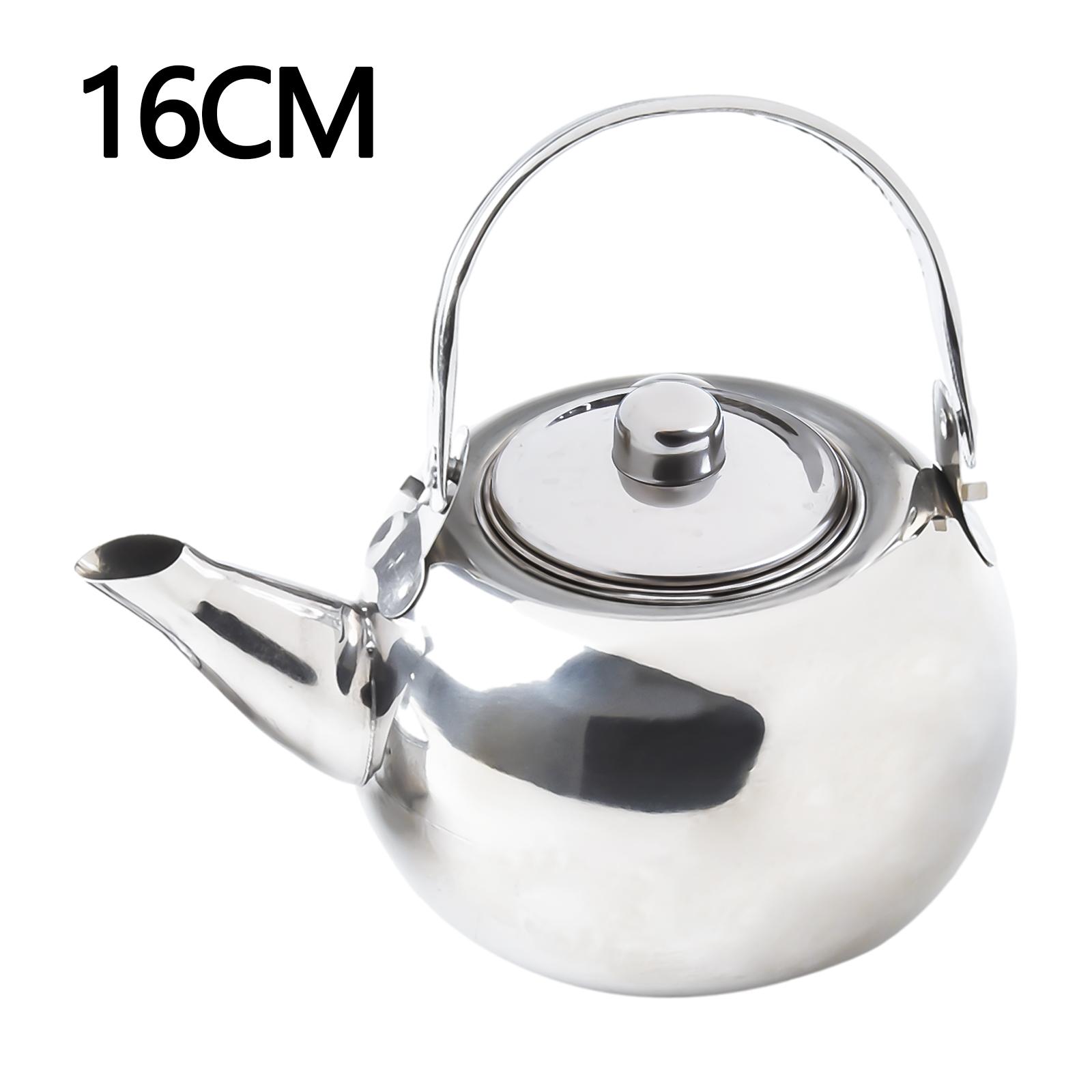 

Чайник из нержавеющей стали с термостойкой ручкой для повседневного использования, для кемпинга 16cm