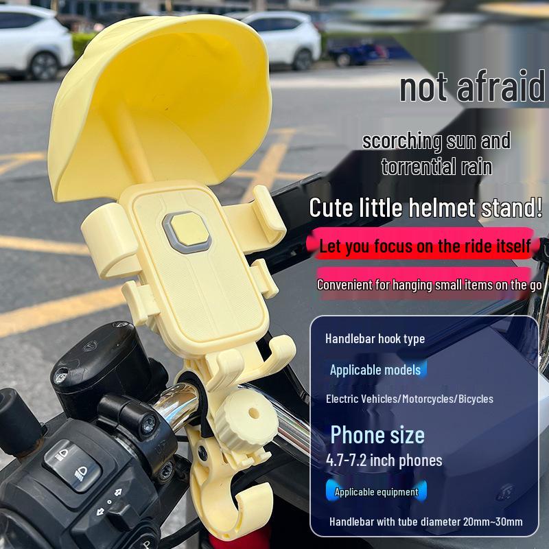 Elektrofahrrad mit niedlicher Cartoon-Handyhalterung und stoßfestem Navigationshaken.