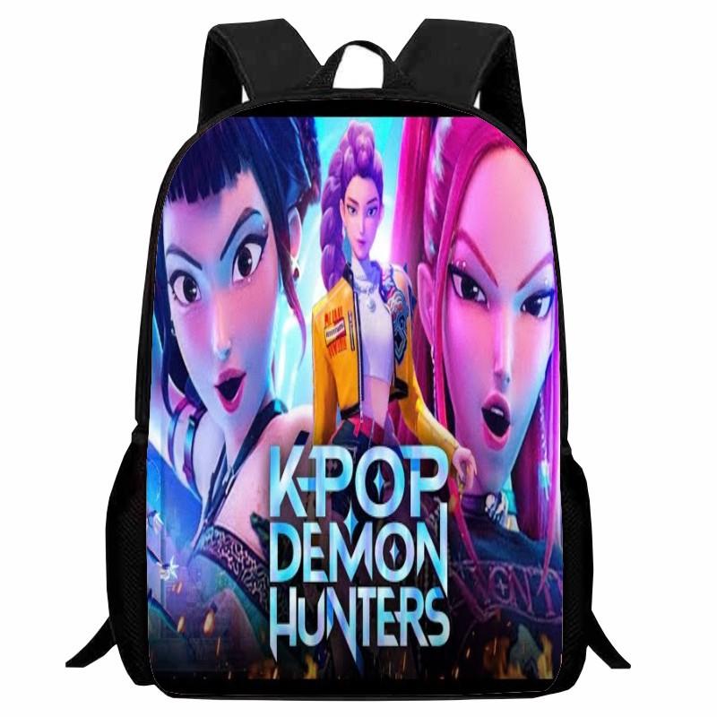 New Printed Witch Hunter K-POP Student Backpack, Elementary School Cartoon Huntrix Kpop Backpack