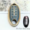 For Nissan Leaf Micra Qashqai J11 J10 X Trail T32 Versa Note Patrol Key Fob Cover 5 Buttons TPU Car Key Case Cover Accessories