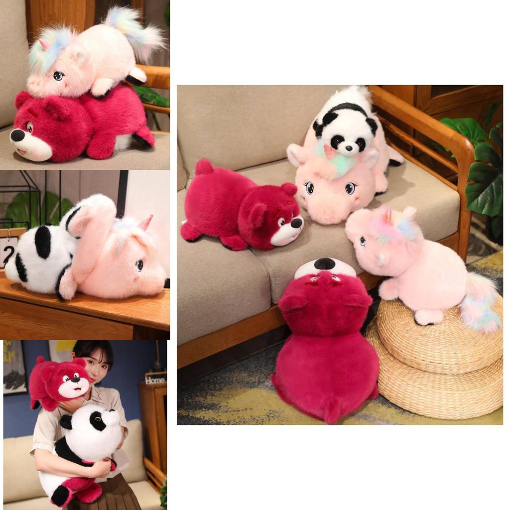 Adorable Flip Panda Plush Toy Cartoon Unicorn Style Perfect For Birthday Gifts For Girls
