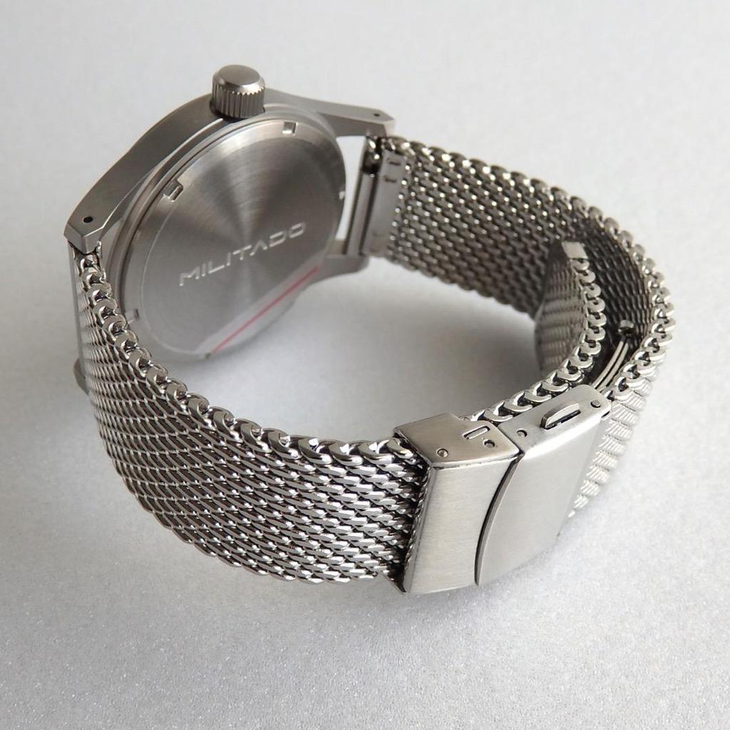 [USED] [] Military Watch with Domed Sapphire Crystal and Custom Strap, 38mm