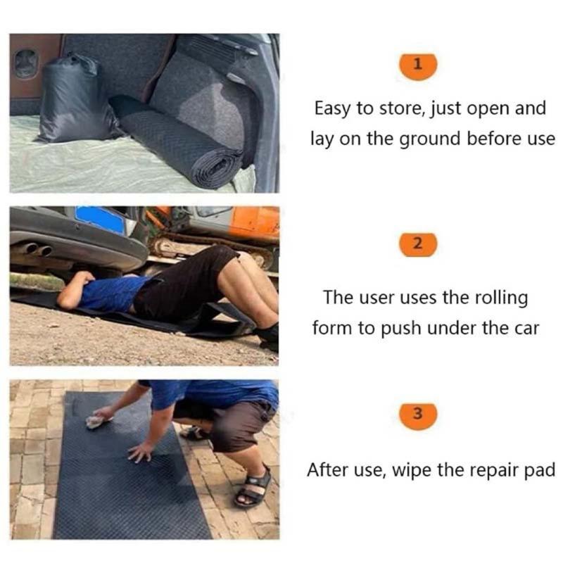 Rolling Storage Vehicle Service Mat Make Of Oil Resistant PU Fabric Perfect For Mobile Repair Technicians