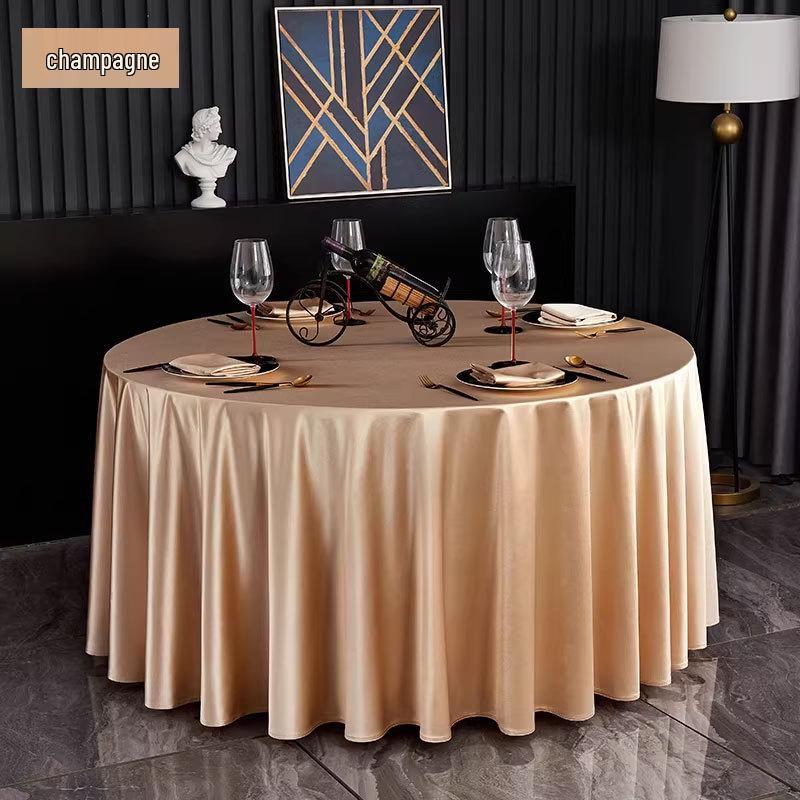 

Elegant Satin Round Tablecloth for Hotel Banquets and Restaurants 180cm Round
