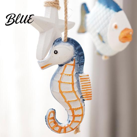 Decorative Nautical Theme Piece Mediterranean Wall Hanging Decor Handcrafted Wooden Ocean Style Ornaments Pendants with Coastal Interior Decoration