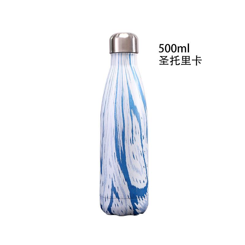 FSILE 500/1000 мл двухстенная термос из нержавеющей стали для воды кола вода пиво термос для спортивной бутылки 500M