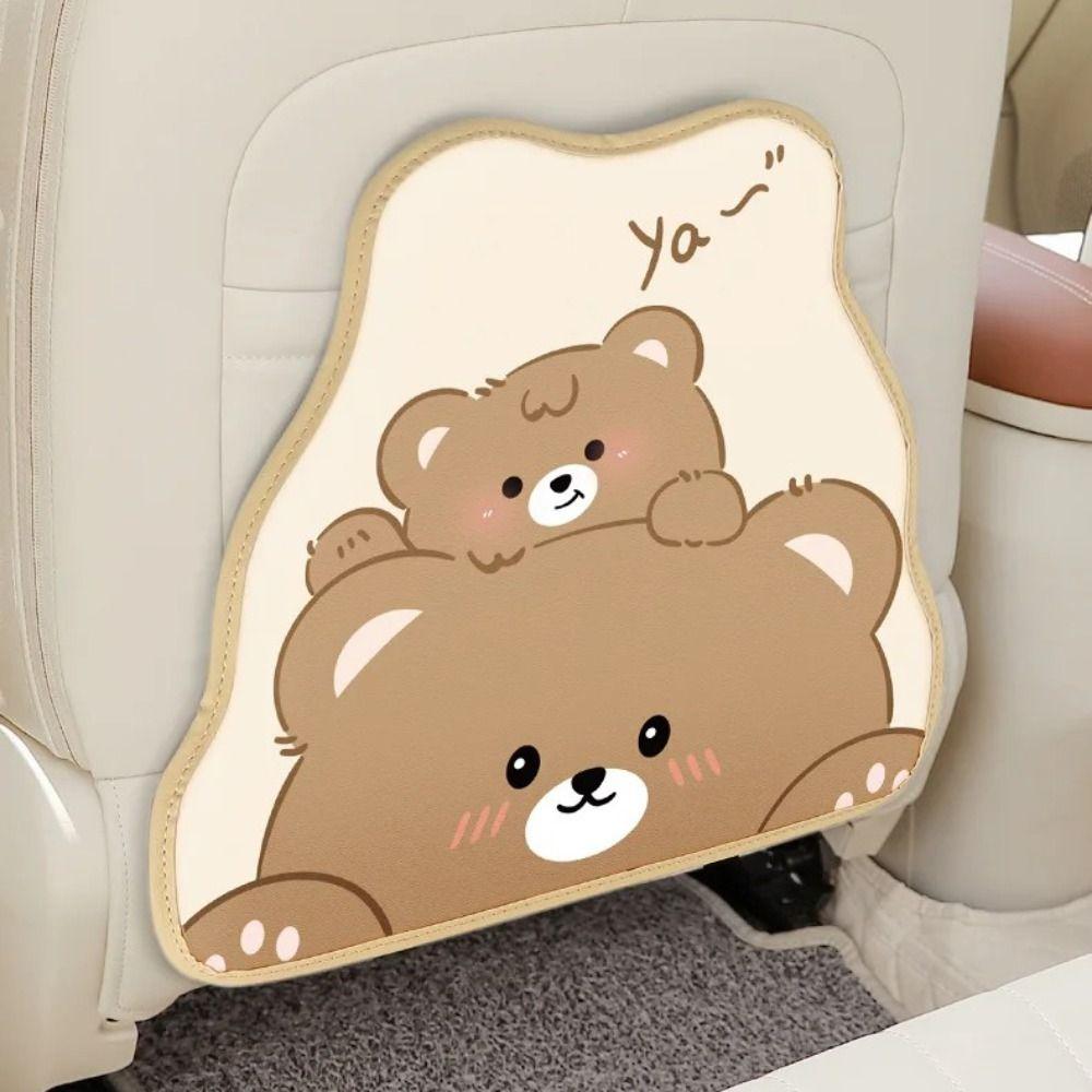 Anti-wear Car Seat Back Protection Pad Cute Storage Bag Car Seat Anti-kick Pad Four Seasons