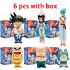 Toys Model 1-6pcs Dragon Ball Z Figures with Box Goku Chi-Chi Bulma Krillin PVC Anime ornament Collectible for Anime Fans Gift