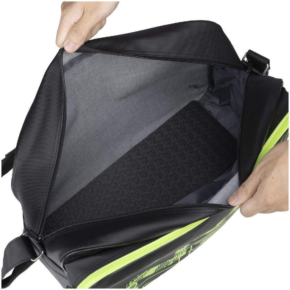 Shoulder Bag Rucksack Backpack for School Travel Excursion Club Activities Sports 33JSC002 Black X Lime L45 X W16 X H32 [Mizuno] N-XT