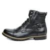 Fashion Men Boot Metal Double Zipper Motorcycle Boot Men Leather Casual Ankle Boots Botas Tacticas Hombre Militar Zapatos Para Hombres