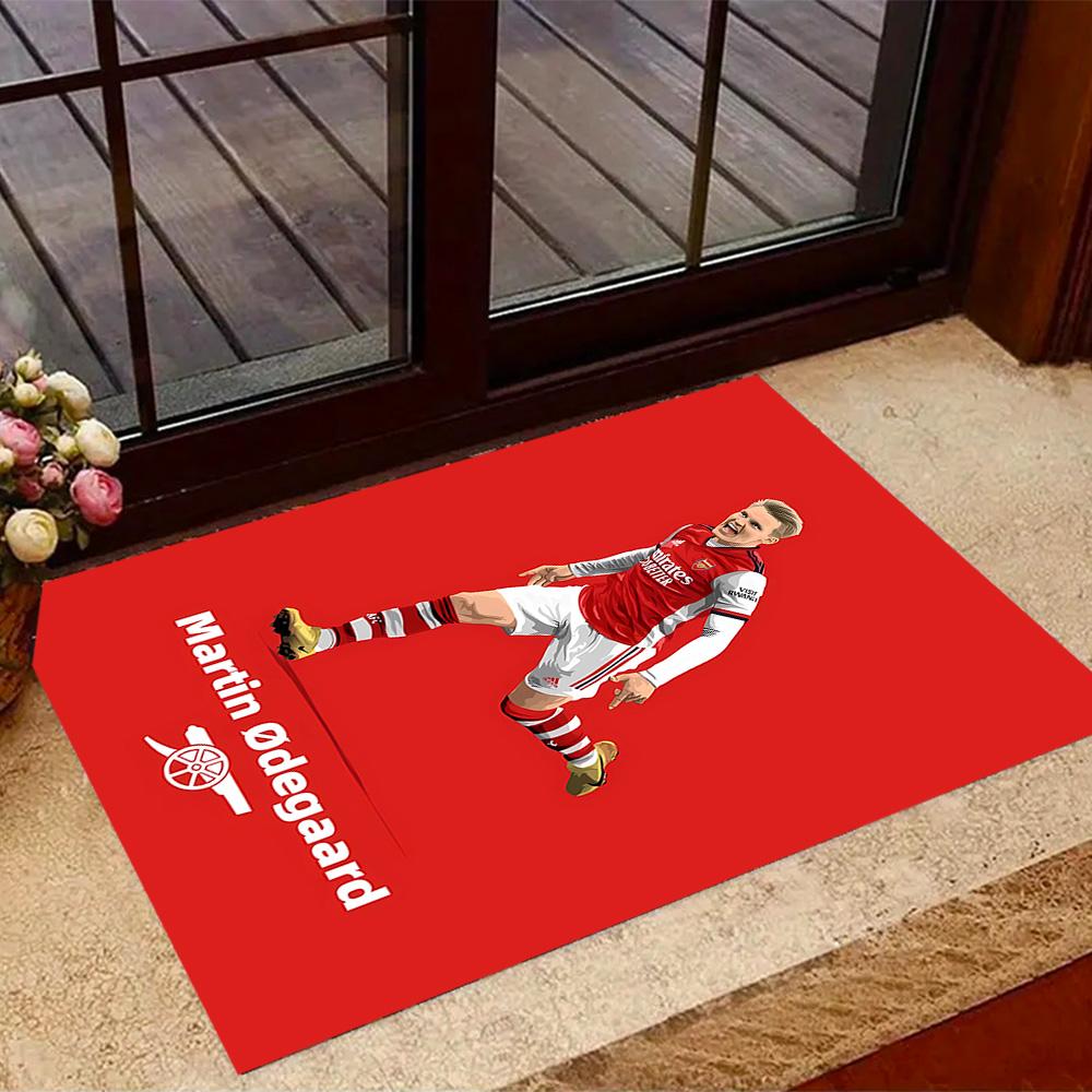 Ronaldo's Iconic Celebration Themed Anti-Slip Rugs - Polyester Home Decor, Suitable for Bedrooms, Living Rooms, Doorways, Studios, and Decorations