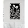 Metal Wall Art Skull Couple Decorative Plaque Home Ornament Laser Cut