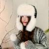 Winter cold-proof and warm hat women's windproof ear protection shows a small face pullover hat outdoor cycling thickened plush