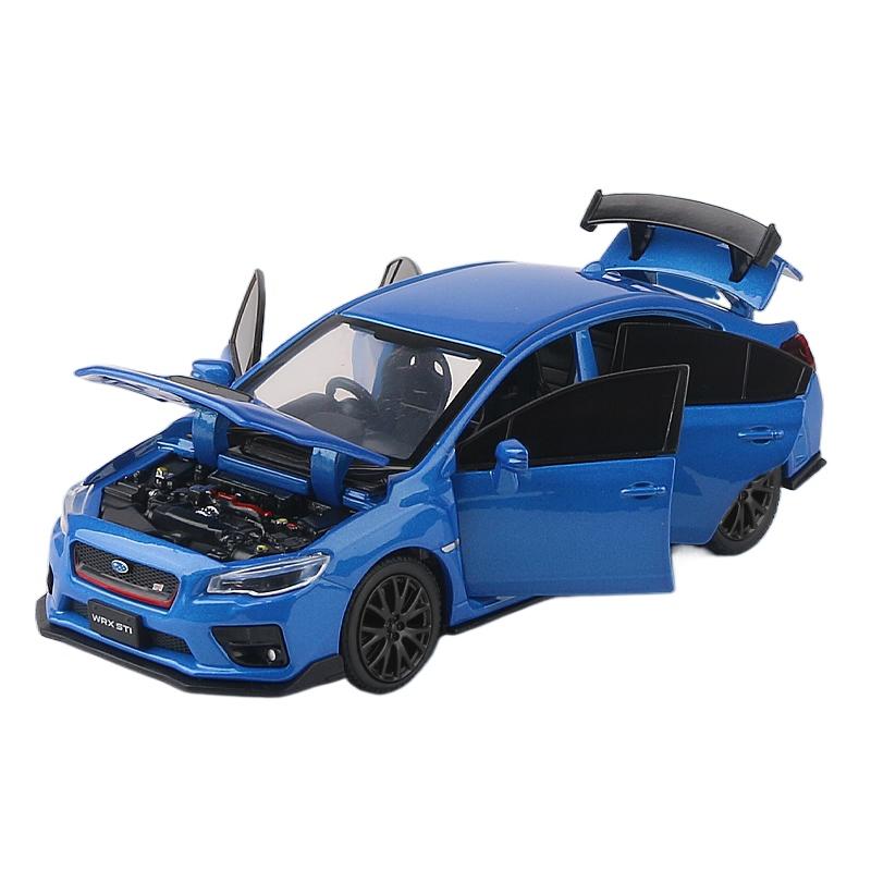 1/32 Subarus WRX STI Alloy Sports Car Model Diecast Simulation Metal Toy Race Car Model Sound and Light Collection Children Gift