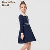 PawinPaw Girls' 2025 A/W Cartoon Bear Knitted Dress