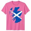 Scotland Flag Slash Unisex T Shirt Scottish Football Rugby Fan Gift Idea Tee