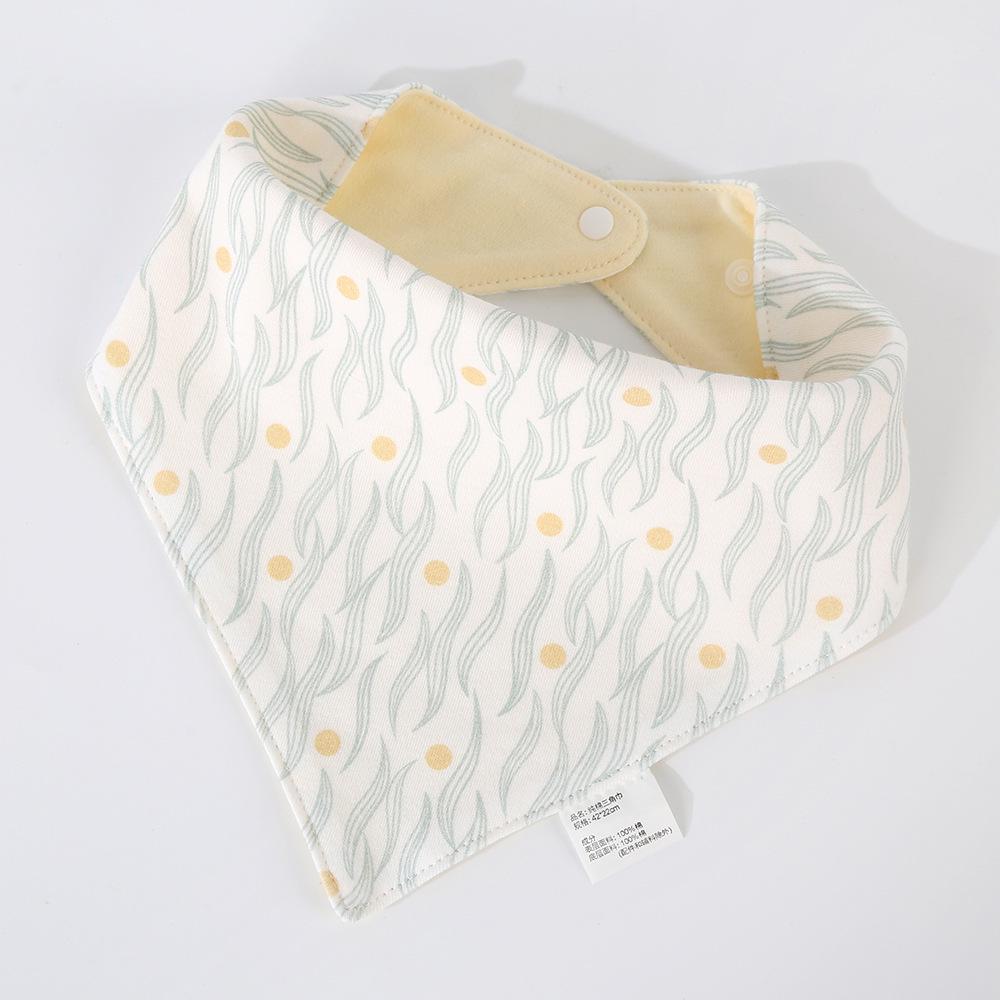 Korean Style Cotton Baby Bib - Double-Sided & Versatile for 0-2 Years