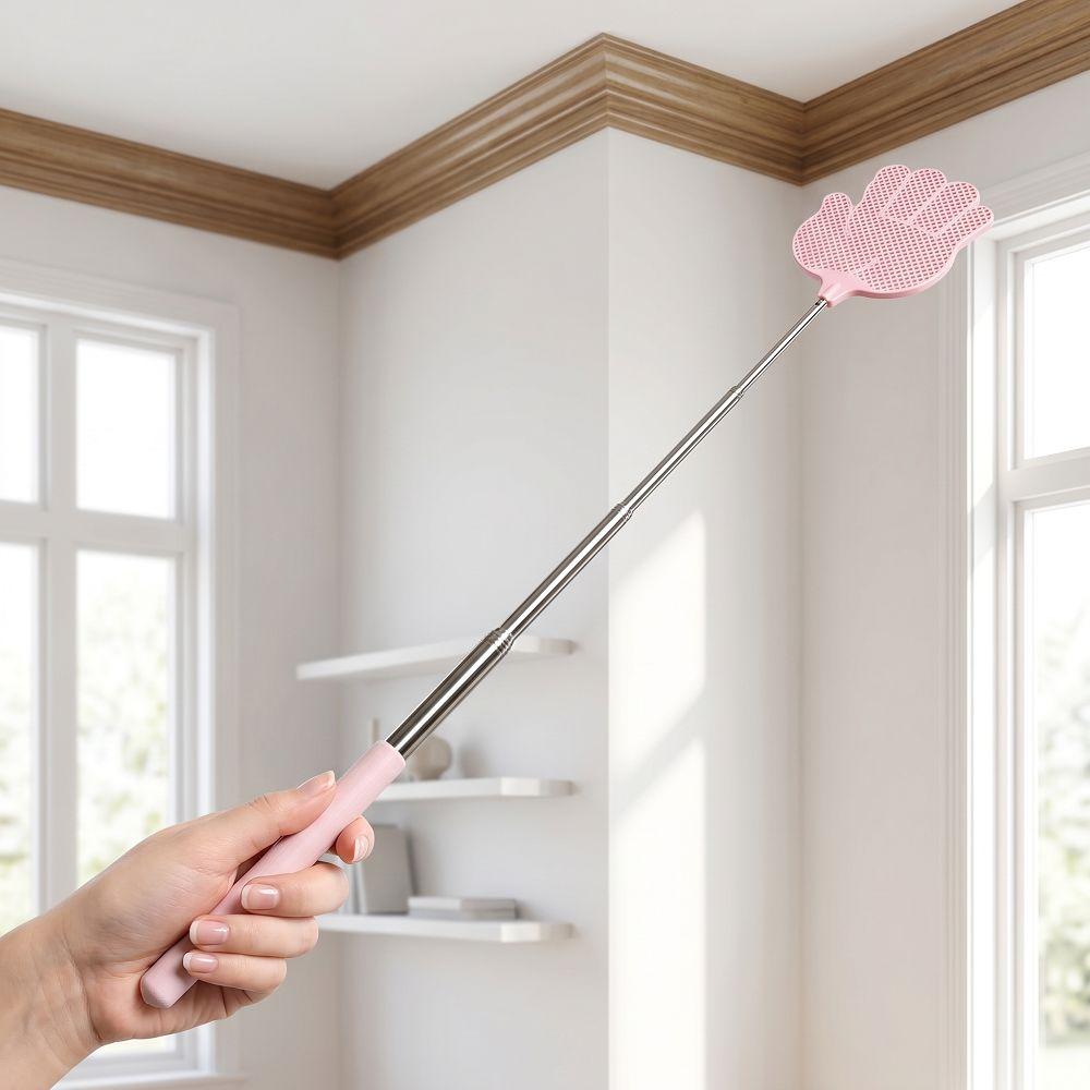 5Pcs Retractable Palm Shaped Fly Swatter Flexible Extendable Bug Swatter Garden Use
