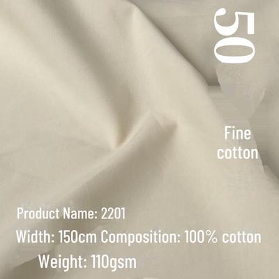 Sand-Washed Non-Elastic Cotton 50-Count Poplin Fabric for Nostalgic Style Spring/Summer Dress Pants