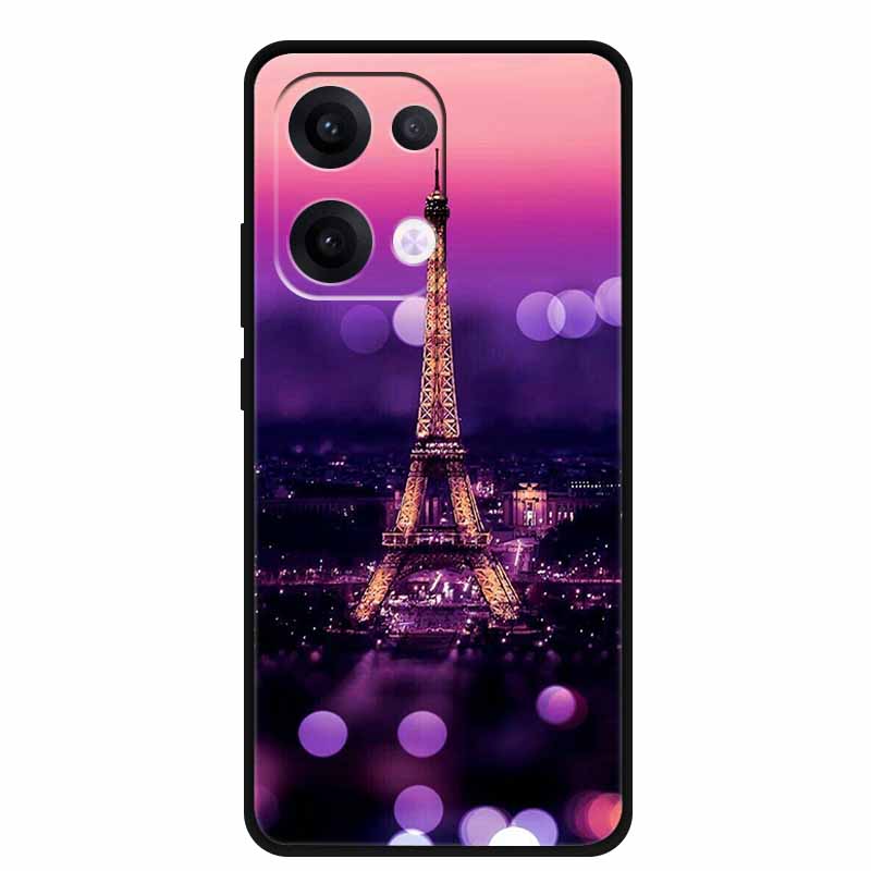 For Oppo Reno13 5G Case Soft TPU Cute Cartoon Silicon Back Cover for Oppo Reno 13 Pro Phone Cases Reno13Pro 13Pro 5G Black Shell