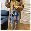 Washed Denim, Wandering Style, Niche Design, Crossbody Bag, Casual Women's Shoulder Bag, New Fashionable and Personalized Bag