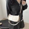 Retro Solid Color Simple Casual New High Fashion Versatile Commuter Shoulder Underarm Messenger Bag Woman