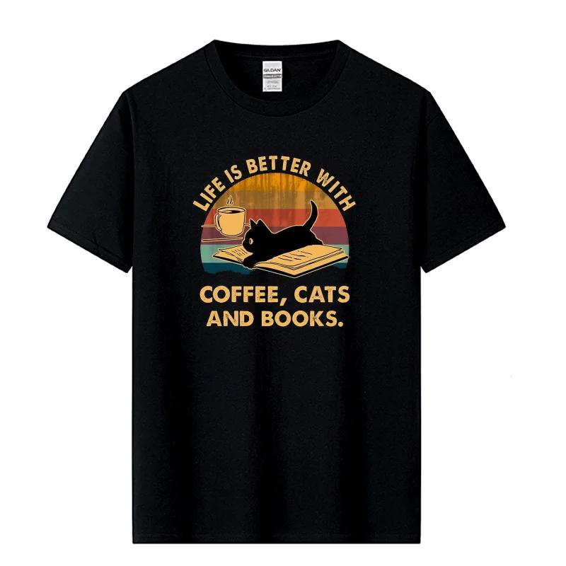 Mens high quality t-shirt 100% cotton Funny cat printed T... M