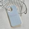 Blue plaid iPhone17promax mobile phone case ins for Apple 16promax white background imd case 15