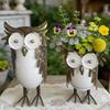 Lightweight Iron Owl Planter Flower Pot Easy to Move for Indoor or Outdoor Garden Decoration Multipurpose Planting Option