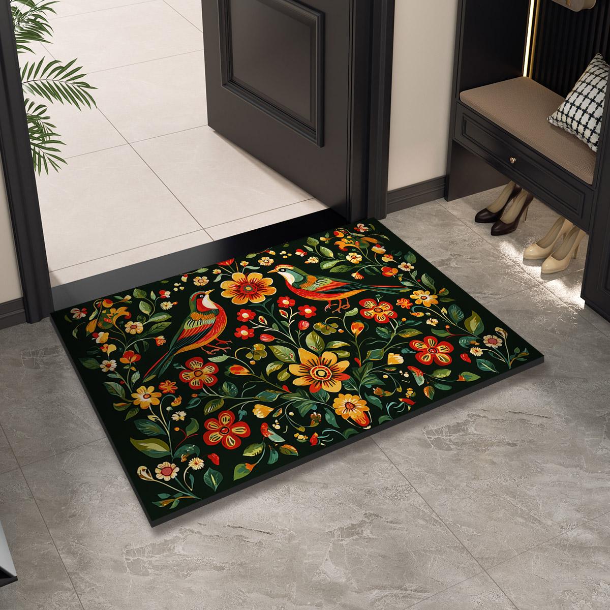 

Винтажный придверный коврик Welcome Домашний коврик для двери Уличные коврики для прихожей Коврик для ног Ковер для прихожей Напольные коврики для ванной комнаты Моющийся 40x60cm