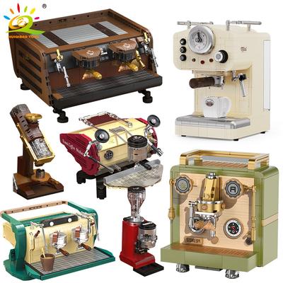 MOC Coffee Machine Model Micro Building Blocks Mini Diamond City Construction Bricks Set Children Toys Kids Friend Game