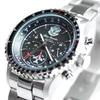 Blue Impulse Sky Pilot Chronograph Made in Offizielles Emblem Schwarz Herrenuhr, Japan, Produkt,