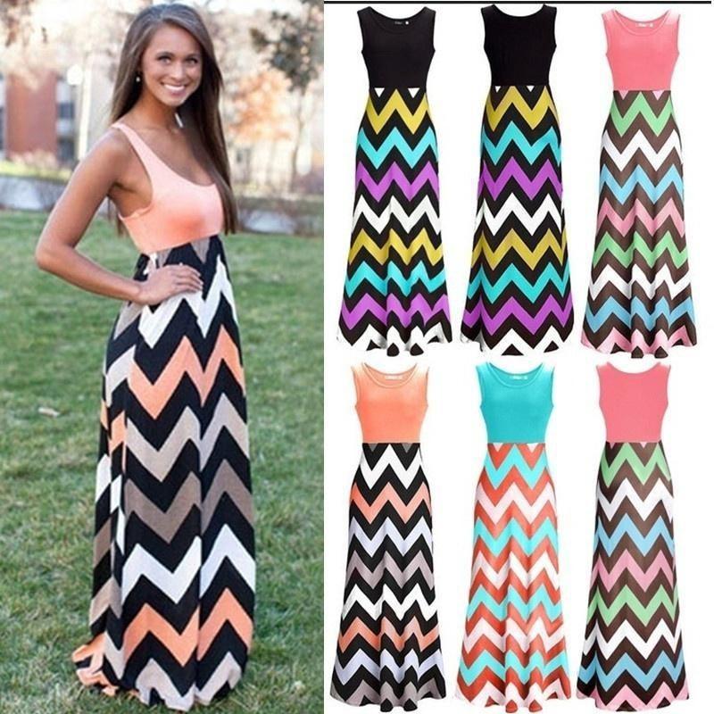 Elegant Women's Boho Long Maxi Evening Cocktail Party Summer Beach Dress Sundress