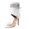 2025 Luxury Sexy Women Sandals Peep Toe Stiletto 10.5cm Lace Up Big Size 45 46 47 48 Fashion Party Shoes Thin Heels