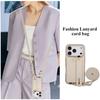 For iphone 17 16 15 14 13 12 11 Pro Max Air Case PU Leather Wallet Bag Grip Strap Holder Long Crossbody Lanyard Ring Clasp Cover