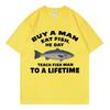 Buy A Unisex Eat Fish Funny Meme T Shirt High Street Fashion Trend Short Sleeve Tshirts Unisex Unisex Casual 100cotton Summer Tshirt