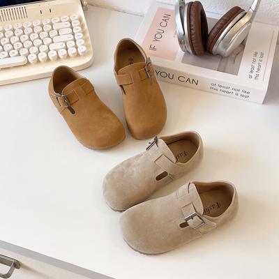 Children's Leather Shoes Spring Autumn Simple Little Girls' Flat Shoes Round-toe Versatile Kids Causal Shoes Fashion Non-slip