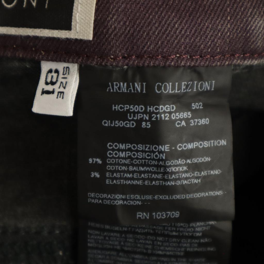 Armani Collezioni P50 Narrow Collar Denim Pants W31 Purple Men's Used
