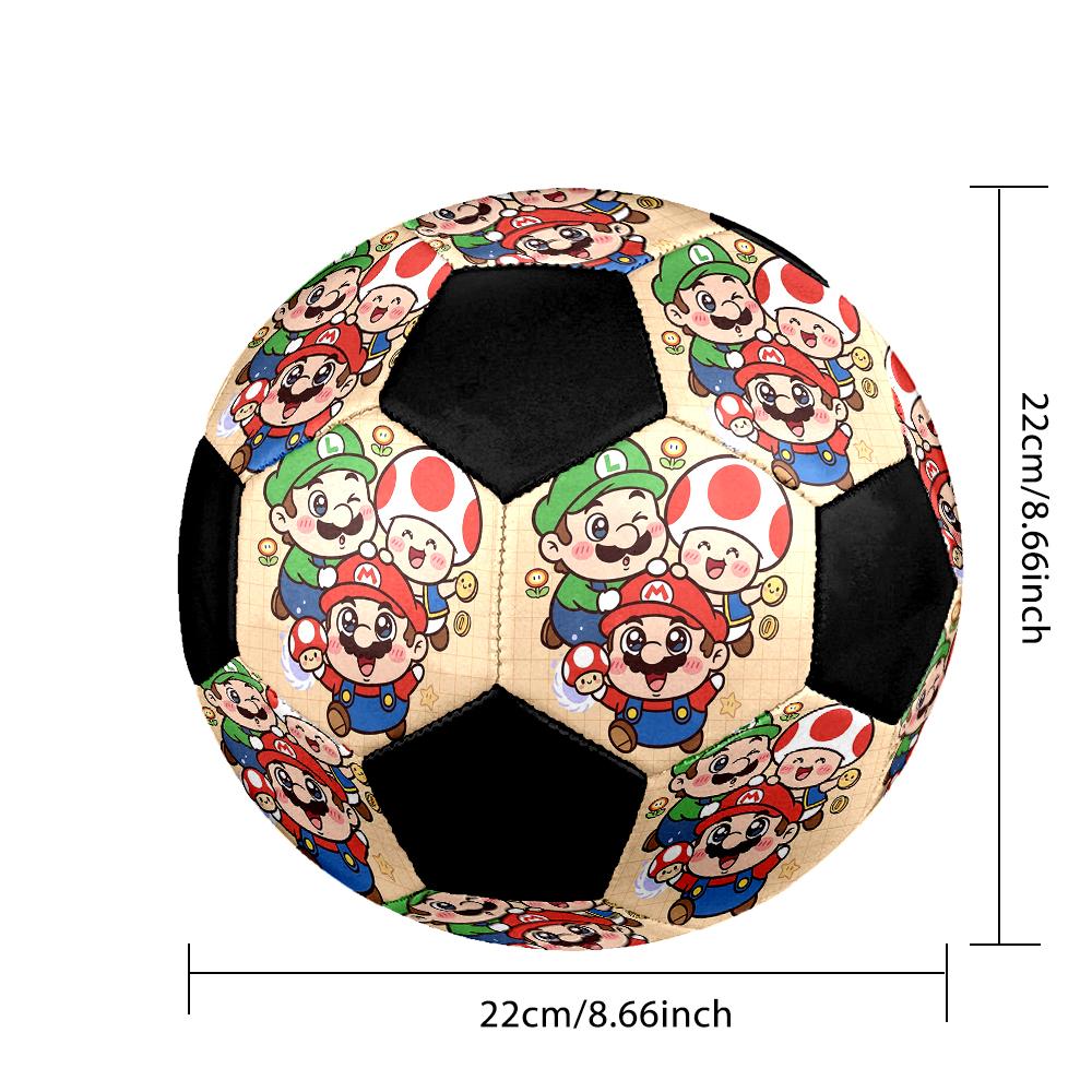 1pc Super Mario Football Soccer Ball Size 5 Indoor Soccer Ball Fashion Colorful Backyard Game -Great For Sports Fans Gift HE100
