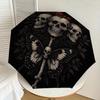 1pc Skulls, Butterfly, Gothic, Dark Art Umbrella with Plastic Handle,Suitable for All Seasons Home Travel Outdoor UmbrellaDD1593