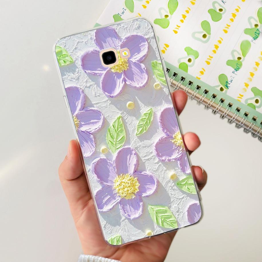 For Samsung Galaxy J4 Plus 2018 Phone Case Fashion Flower Soft Silicone Cover For Samsung J4 J 4 Plus 2018 J4+ J415F J4Plus Capa